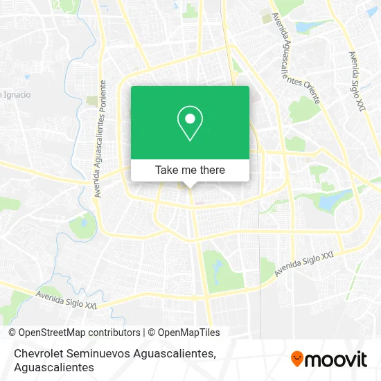 Chevrolet Seminuevos Aguascalientes map