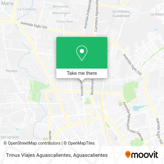 Trinus Viajes Aguascalientes map