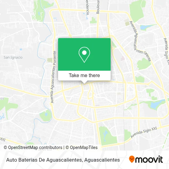 Auto Baterias De Aguascalientes map