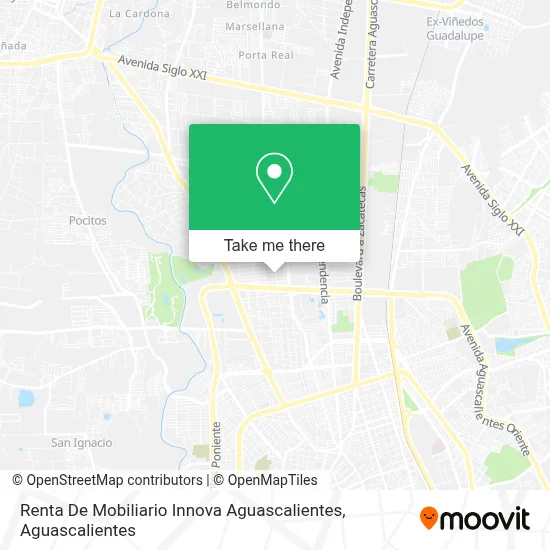 Renta De Mobiliario Innova Aguascalientes map