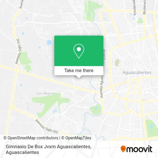 Gimnasio De Box Jvxm Aguascalientes map