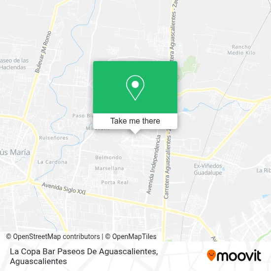 La Copa Bar Paseos De Aguascalientes map