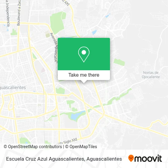 Escuela Cruz Azul Aguascalientes map