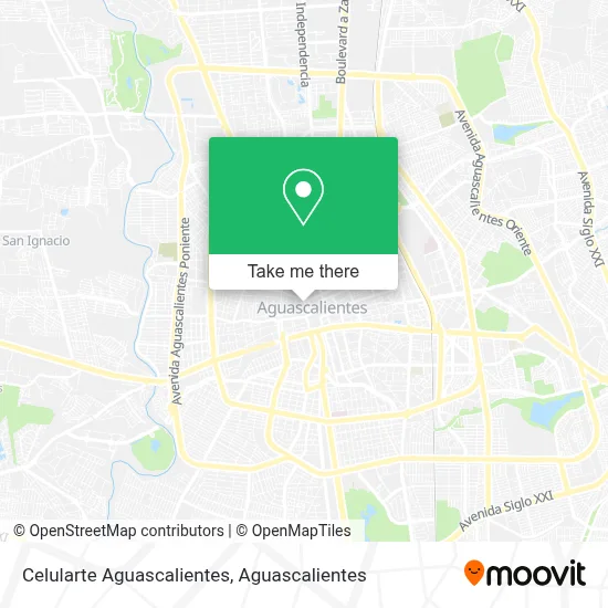 Celularte Aguascalientes map