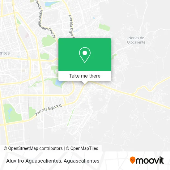 Aluvitro Aguascalientes map