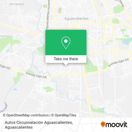 Autos Circunvalación Aguascalientes map