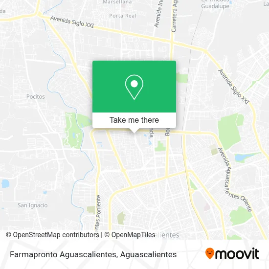 Farmapronto Aguascalientes map