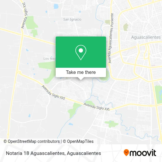 Notaria 18 Aguascalientes map
