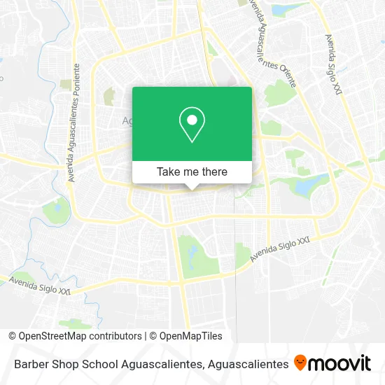 Barber Shop School Aguascalientes map
