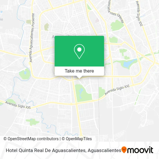 Hotel Quinta Real De Aguascalientes map