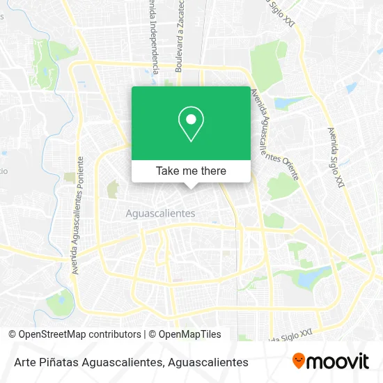 Arte Piñatas Aguascalientes map