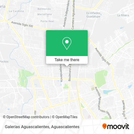 Galerías Aguascalientes map