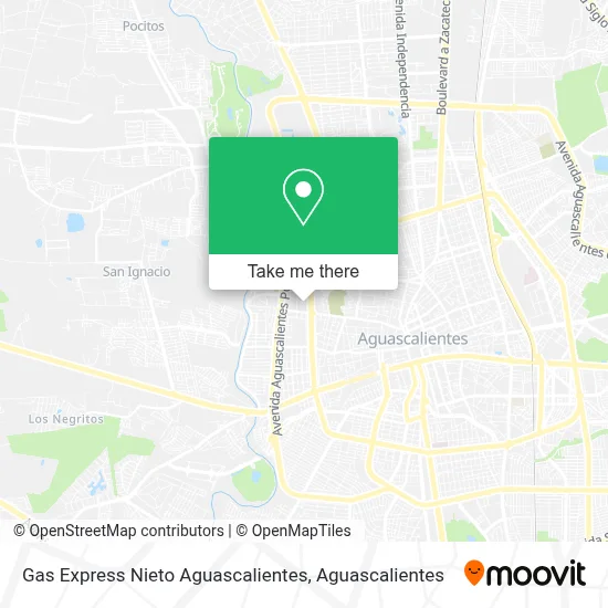 Gas Express Nieto Aguascalientes map