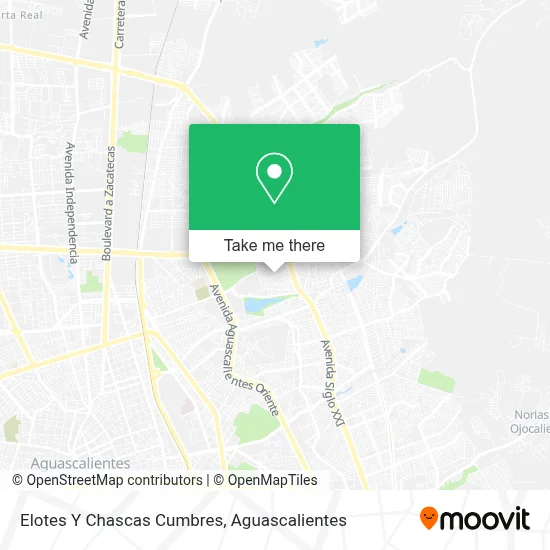 Elotes Y Chascas Cumbres map