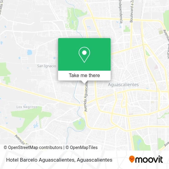 Hotel Barcelo Aguascalientes map
