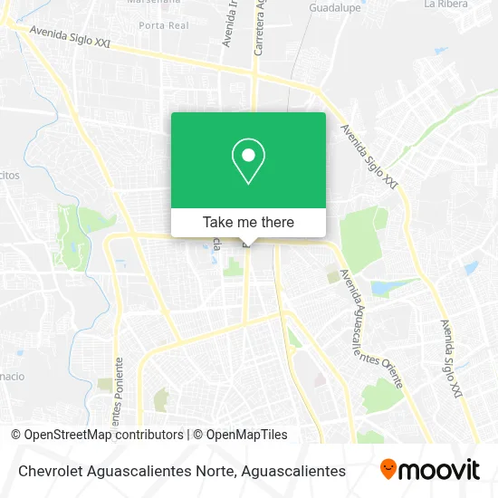 Chevrolet Aguascalientes Norte map