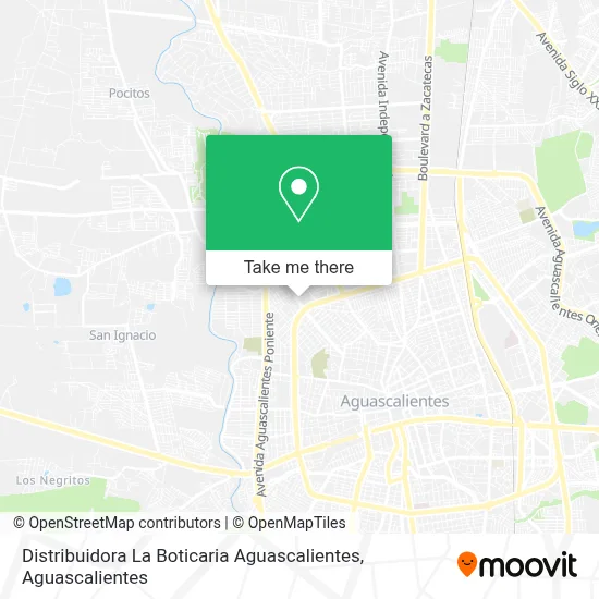 Distribuidora La Boticaria Aguascalientes map