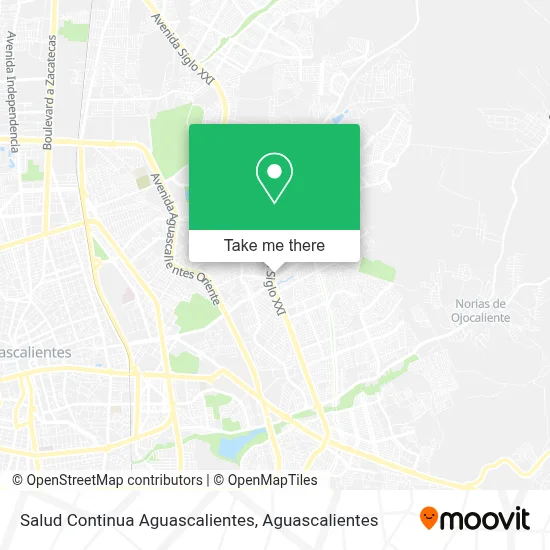 Salud Continua Aguascalientes map