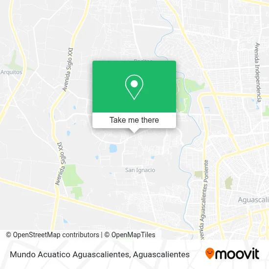Mundo Acuatico Aguascalientes map