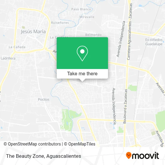 The Beauty Zone map
