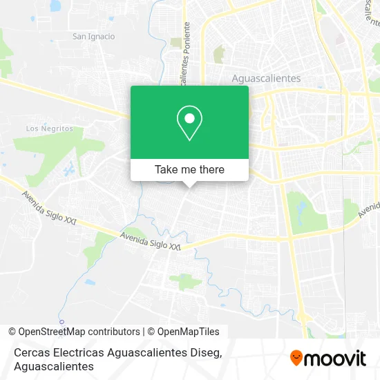 Cercas Electricas Aguascalientes Diseg map