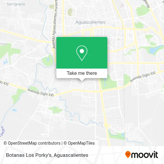 Botanas Los Porky's map
