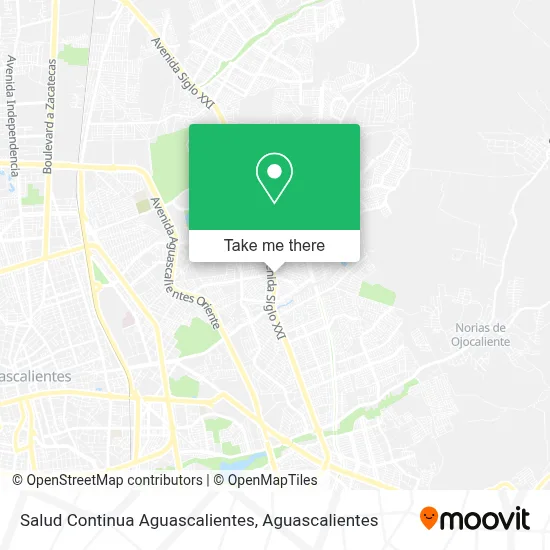 Salud Continua Aguascalientes map