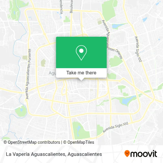 La Vapería Aguascalientes map