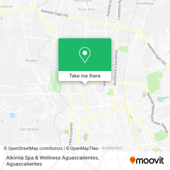 Alkimia Spa & Wellness Aguascalientes map