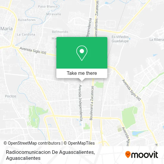 Radiocomunicacion De Aguascalientes map