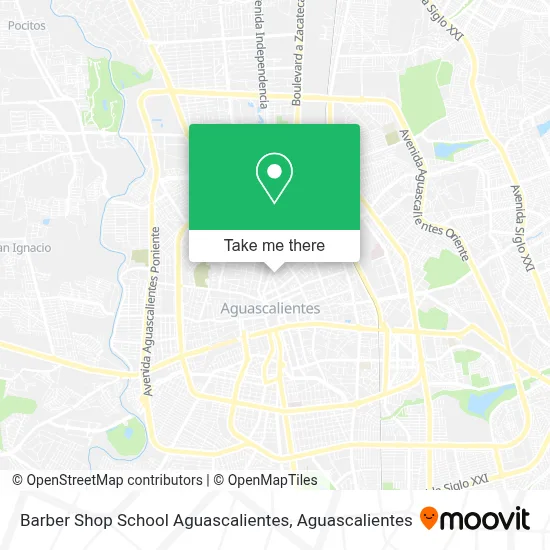 Barber Shop School Aguascalientes map