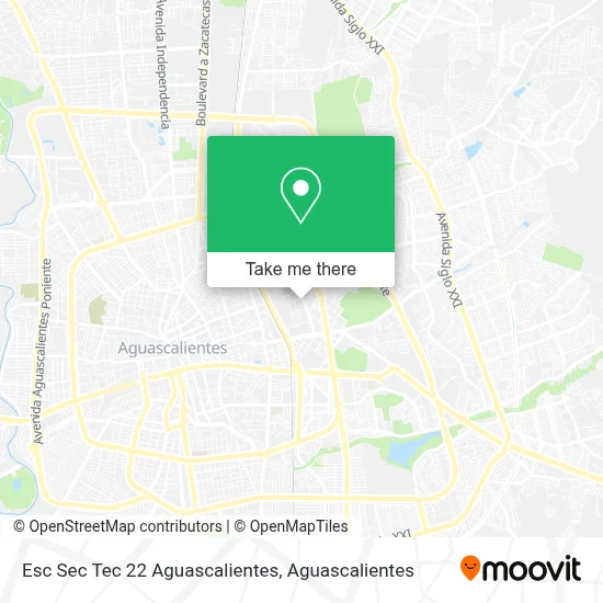 Esc Sec Tec 22 Aguascalientes map
