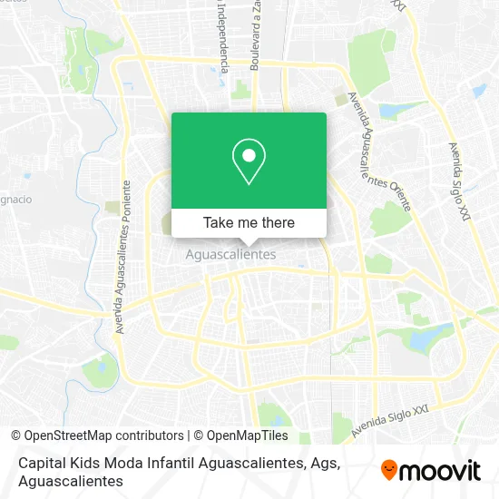 Capital Kids Moda Infantil  Aguascalientes, Ags map