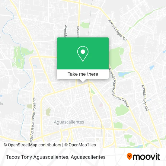 Tacos Tony Aguascalientes map