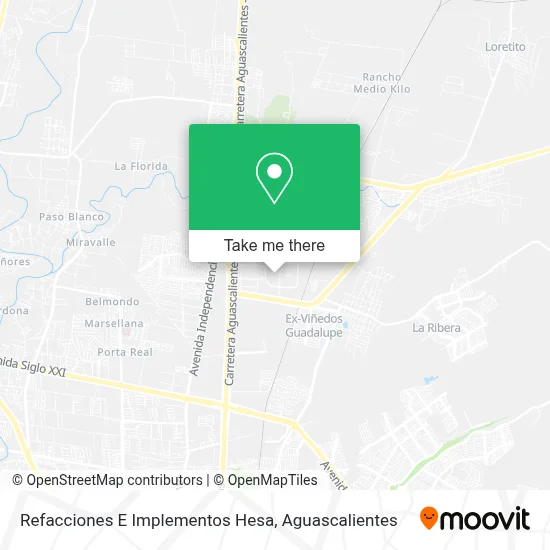 Refacciones E Implementos Hesa map