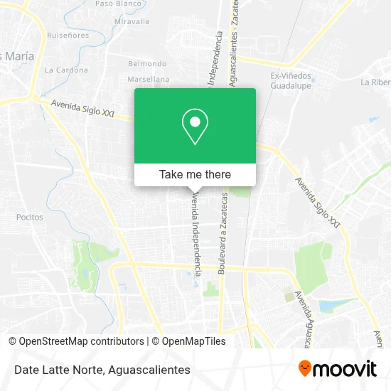 Date Latte Norte map