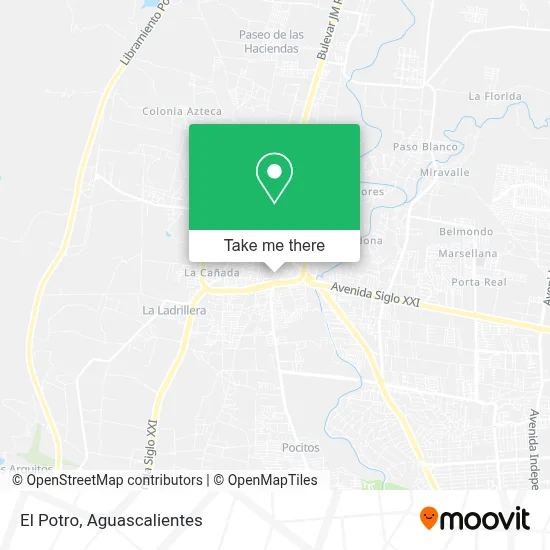 El Potro map