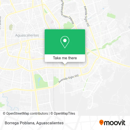Borrega Poblana map