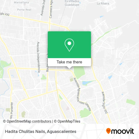 Hadita Chulitas Nails map