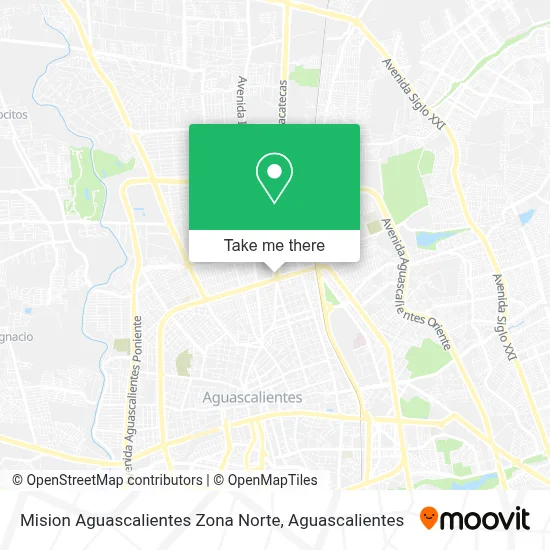 Mision Aguascalientes Zona Norte map