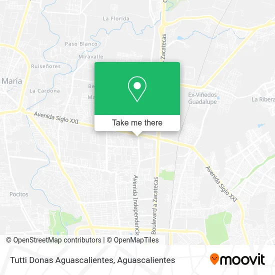Tutti Donas Aguascalientes map