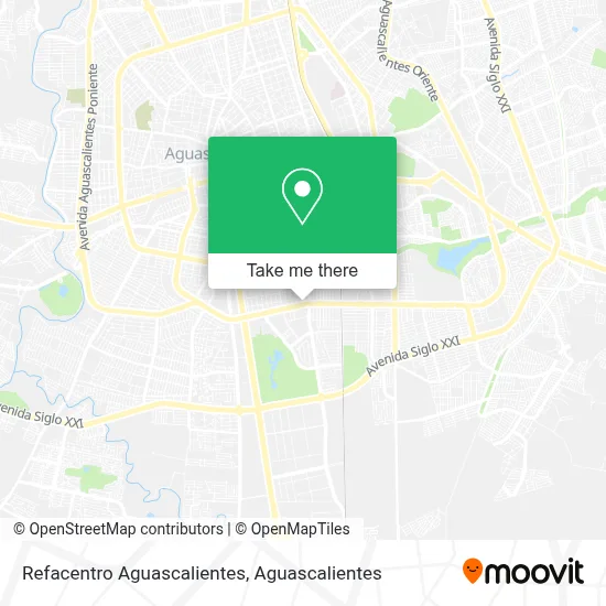 Refacentro Aguascalientes map