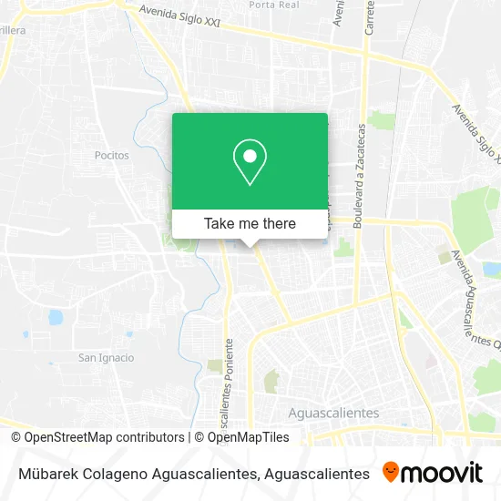 Mübarek Colageno Aguascalientes map