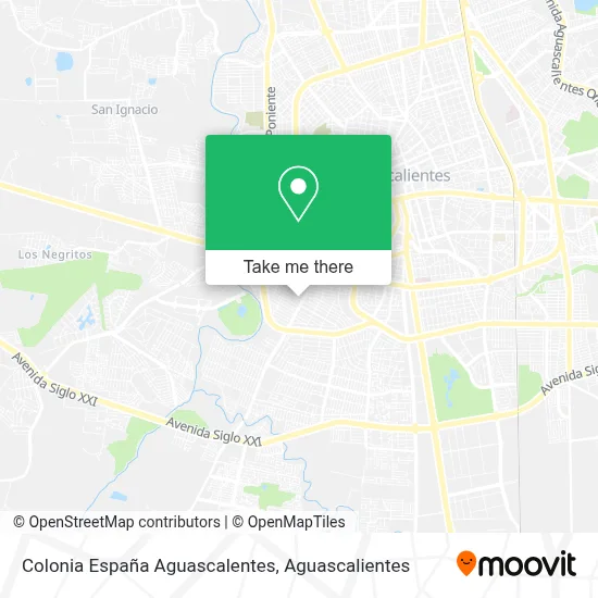 Colonia España Aguascalentes map