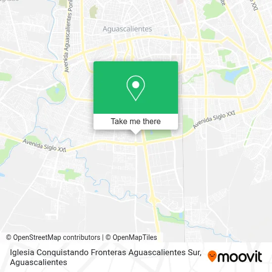 Iglesia Conquistando Fronteras Aguascalientes Sur map