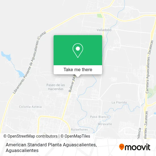 American Standard Planta Aguascalientes map