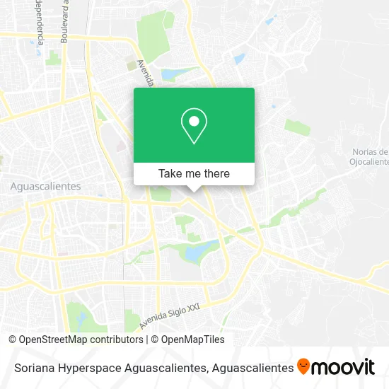 Soriana Hyperspace Aguascalientes map