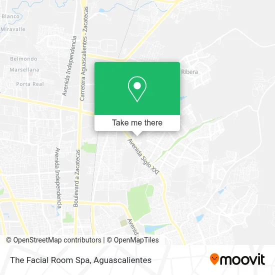 The Facial Room Spa map