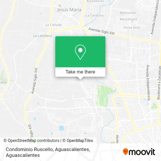 Condominio Ruscello, Aguascalientes map
