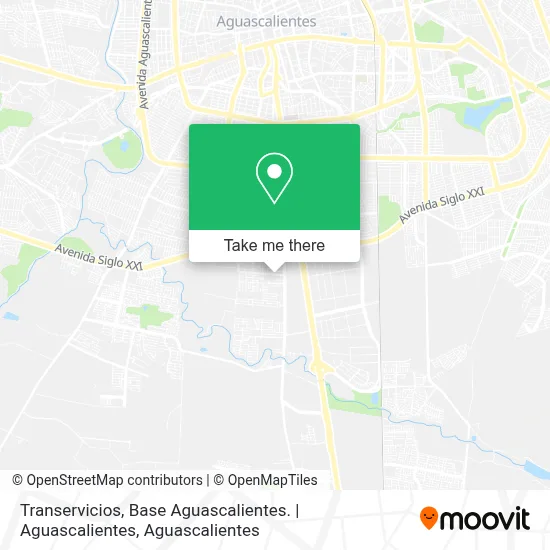 Transervicios, Base Aguascalientes. | Aguascalientes map